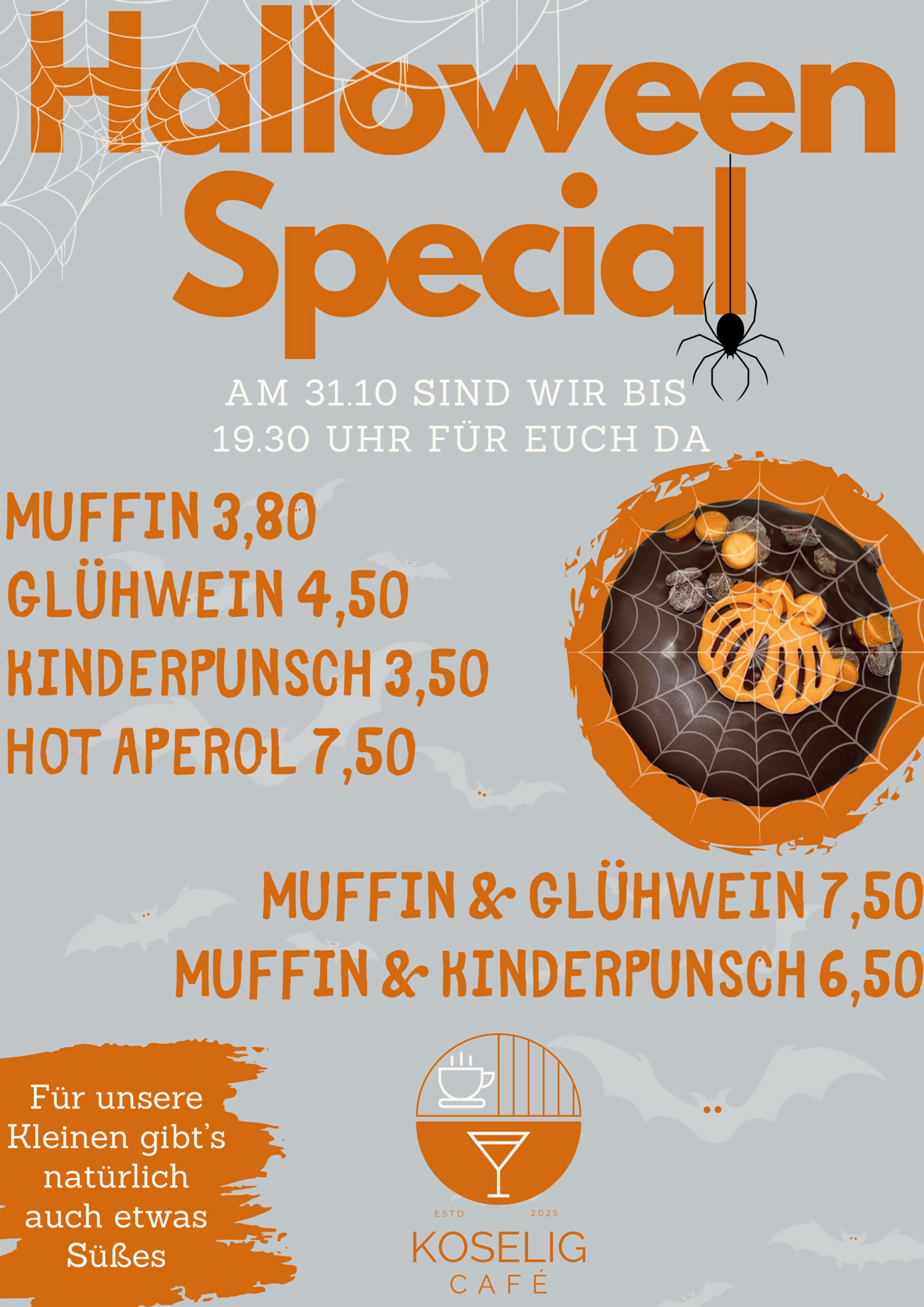 Halloween-Werbung-Café-Poster-A4